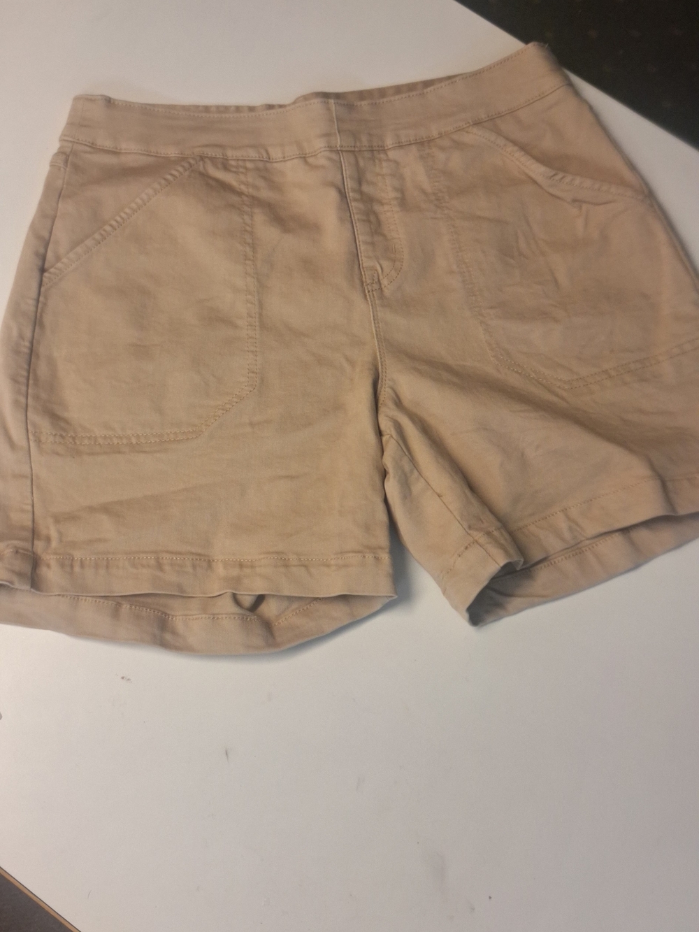 Nautica Women's Beige High-Rise Casual Shorts - Picture 1 of 4